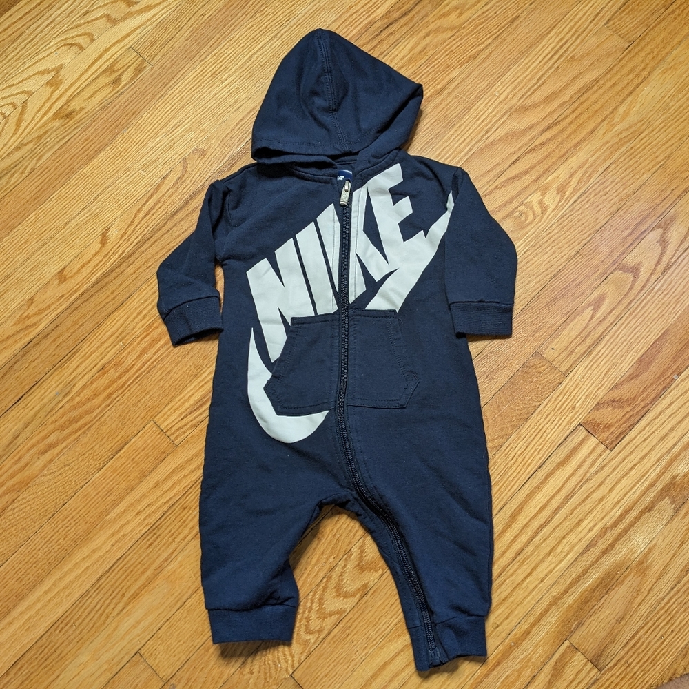 Nike Romper Blue One piece 6-9 months Infant baby Boy girl hood shirt pant